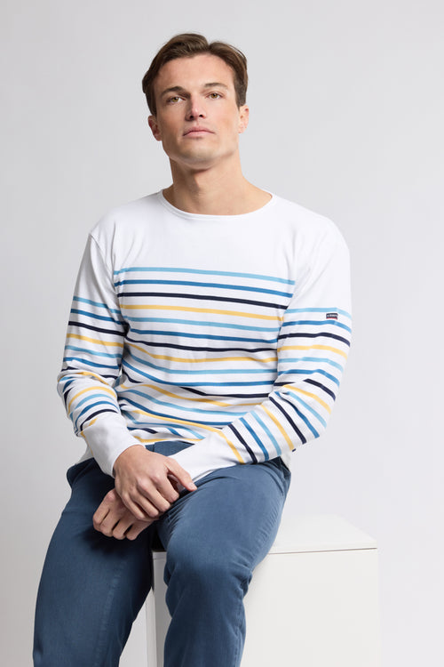 Multicoloured Breton striped shirt - thick cotton - Armor-lux - 1