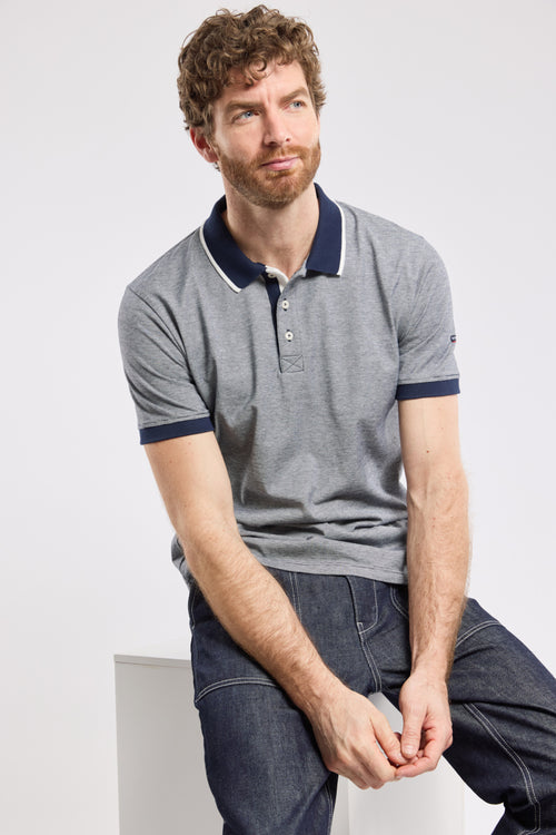 Fine striped polo shirt — light cotton - Armor-lux - 1