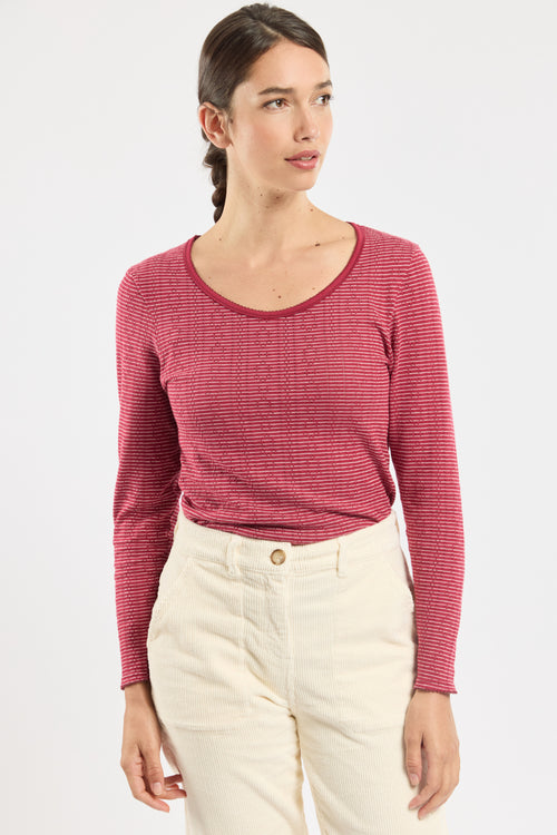 Tee-shirt manches longues rayé - coton - Armor-lux - 2