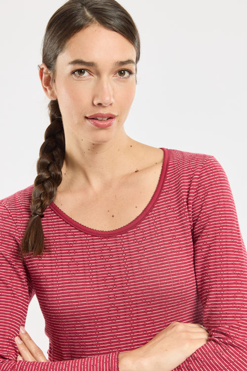 Tee-shirt manches longues rayé - coton - Armor-lux - 1