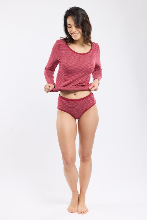 Culotte rayée taille haute - coton - Armor-lux - 3