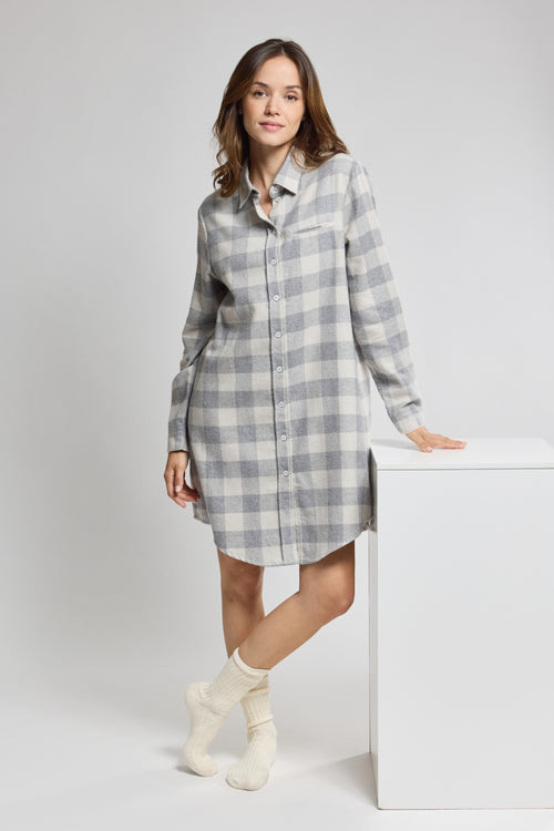 Chemise de nuit à carreaux - lyocel et coton - Armor-lux - 3