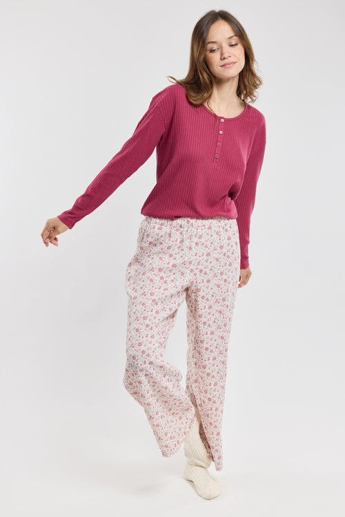 Pyjama fleuri - coton - Armor-lux - 1