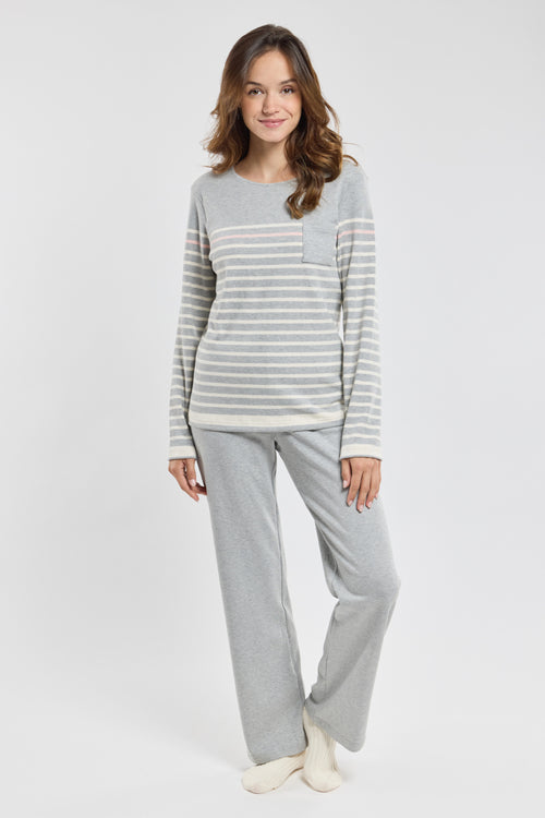 Striped pyjamas – thick cotton - Armor-lux - 2