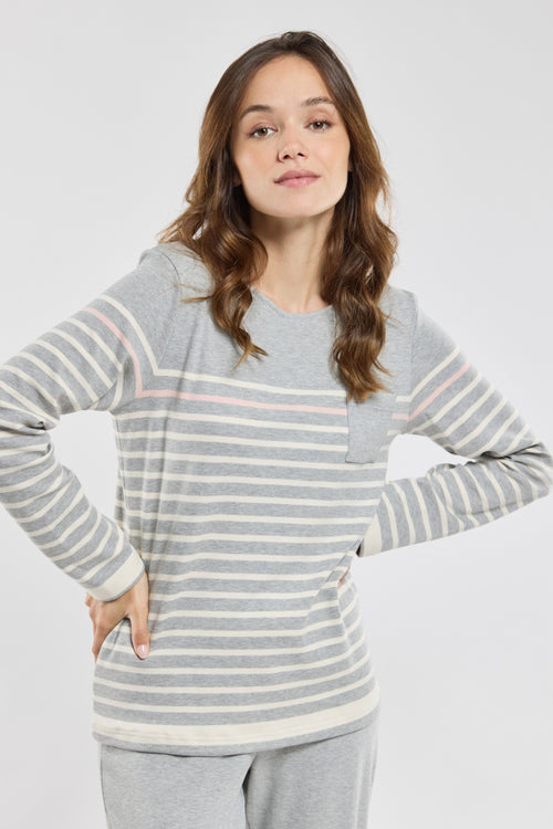 Gestreifter Pyjama – dicke Baumwolle - Armor-lux - 5