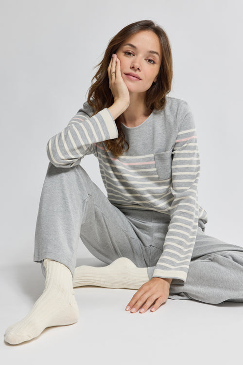 Striped pyjamas – thick cotton - Armor-lux - 1