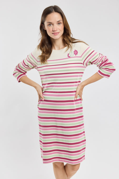 Floral nightshirt – thick cotton - Armor-lux - 4