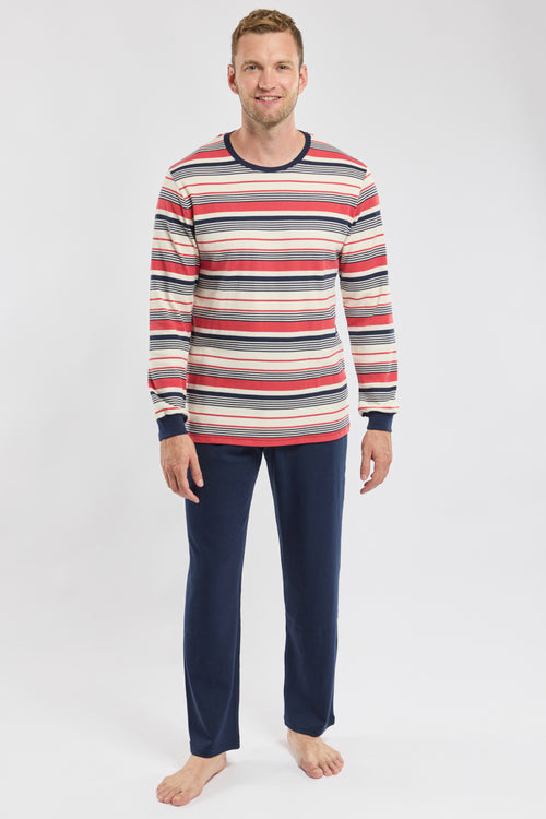 Gestreifter Pyjama – dicke Baumwolle - Armor-lux - 1