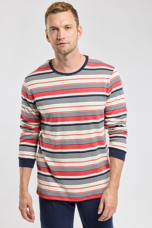 Gestreifter Pyjama – dicke Baumwolle - Armor-lux - 4