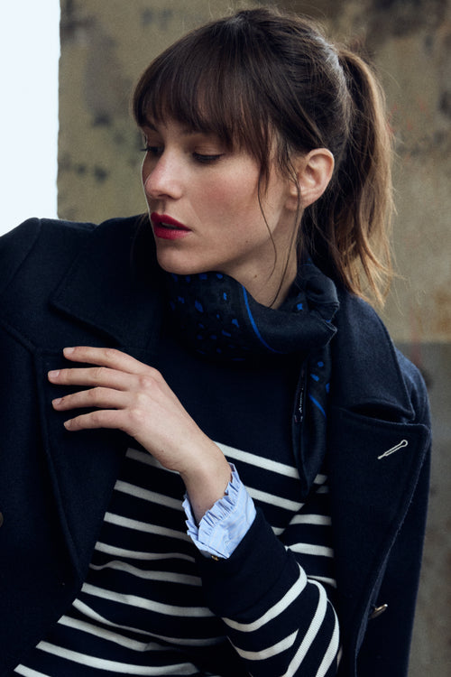 Leopard print scarf - wool - Armor-lux - 1