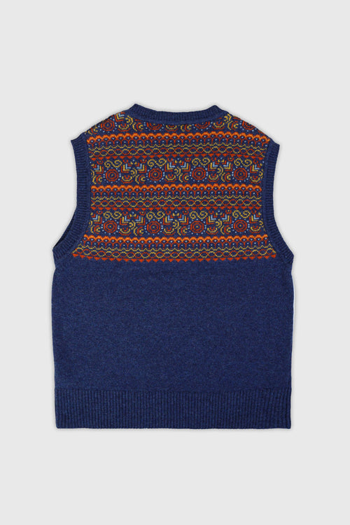 Jacquard motif sleeveless jumper - Armor-lux X Nolwenn Faligot - Armor-lux - 2