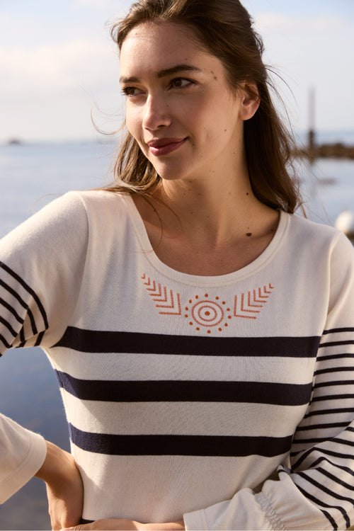 Embroidered Breton top - Armor-lux X Nolwenn Faligot - Armor-lux - 1
