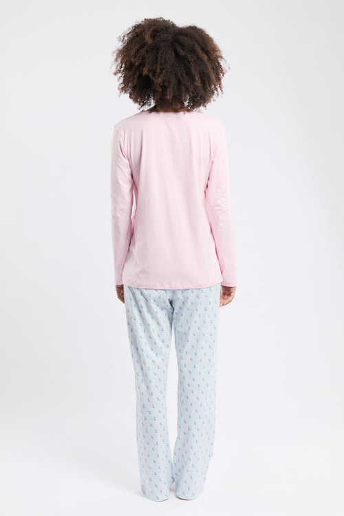 Floral stripes printed pyjamas - cotton - Armor-lux - 6