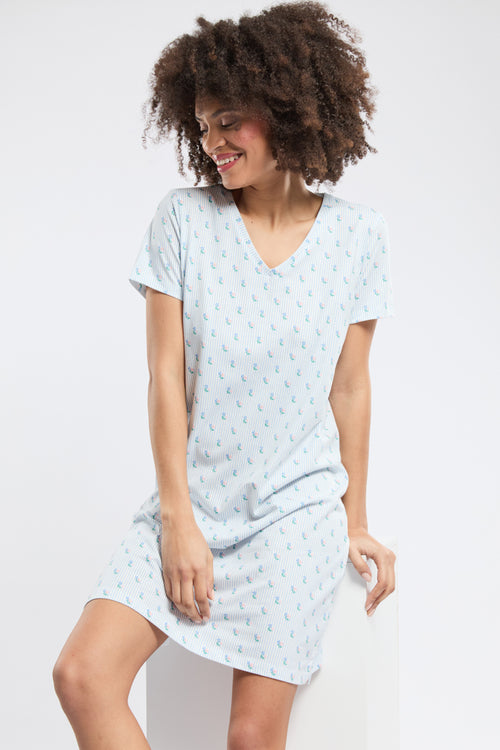 Chemise de nuit fleurs - coton léger - Armor-lux - 3
