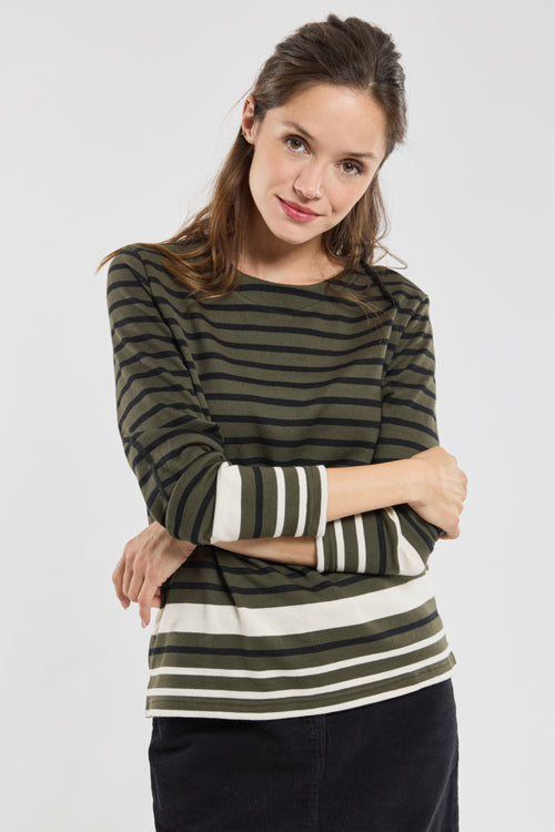 Marinière fantaisie - coton rustique - Armor-lux - 1