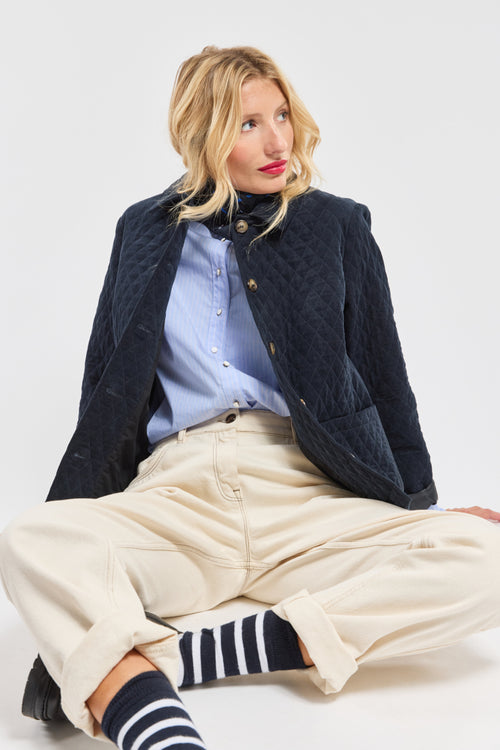 Veste matelassée - velours - Armor-lux - 1