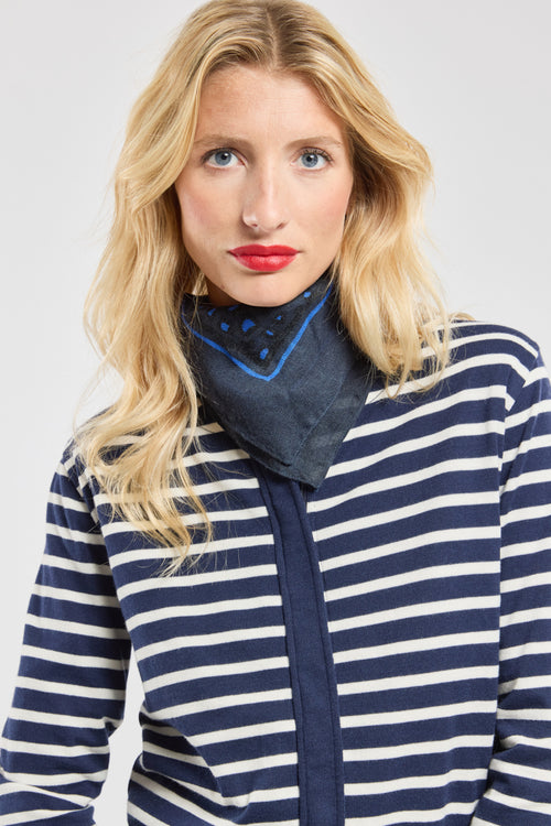 Striped cardigan with zip - cotton and wool - Armor-lux - 5