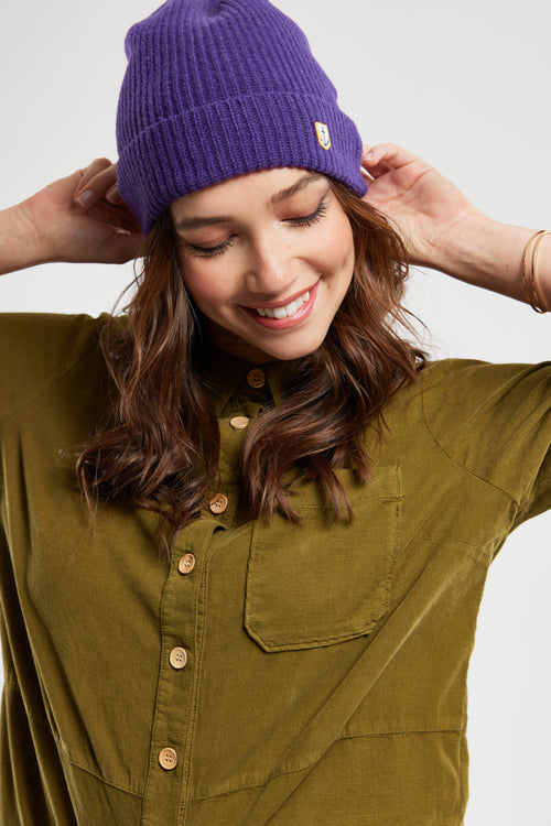 Half-cardigan knit beanie - wool - Armor-lux - 2