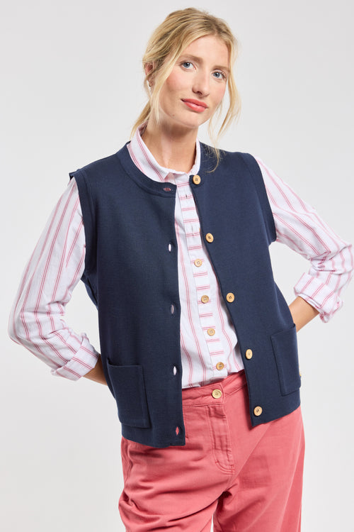 Mec-Mor sleeveless cardigan - cotton - Armor-lux - 2