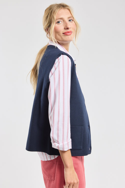 Mec-Mor sleeveless cardigan - cotton - Armor-lux - 3