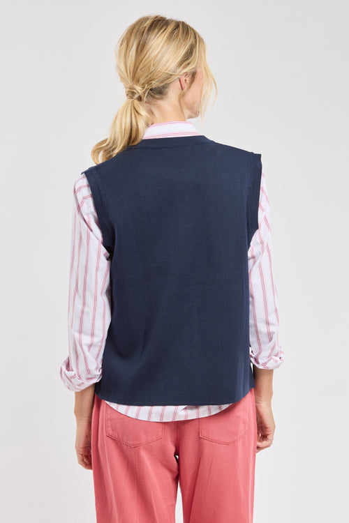 Mec-Mor sleeveless cardigan - cotton - Armor-lux - 6