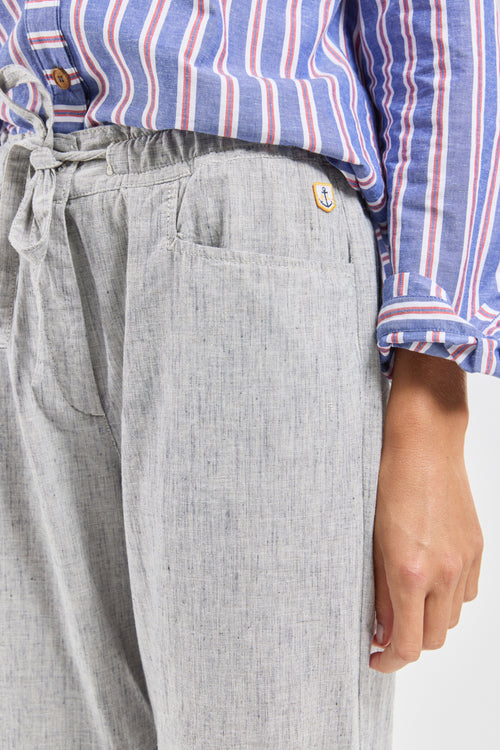 Hose mit Gummizug in der Taille – Baumwolle und Leinen - Armor-lux - 3