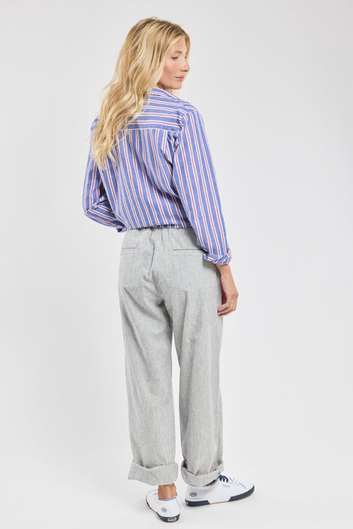 Pantalon taille élastique - coton et lin - Armor-lux - 2