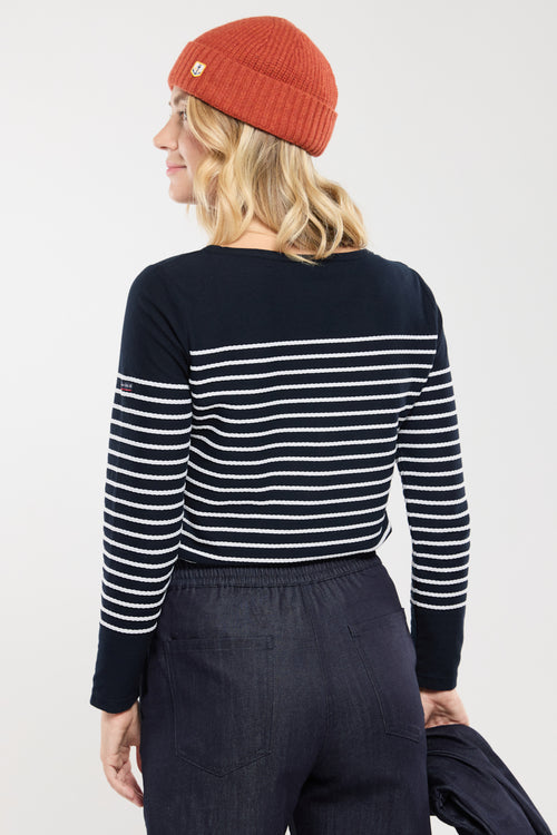 Breton striped shirt - cable knit stripes - Armor-lux - 4