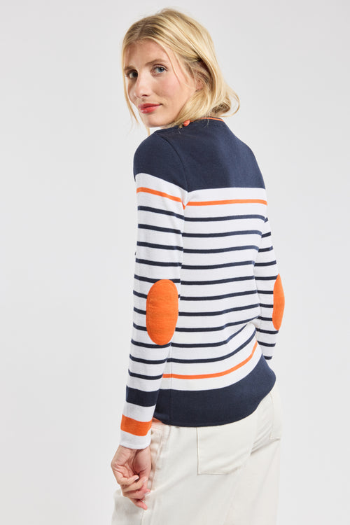 Matrosenpullover mit Ellenbogenschonern – Merinowolle - Armor-lux - 3