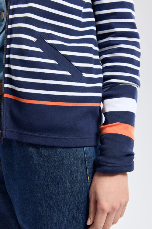 Veste rayée zippée - coton épais - Armor-lux - 4