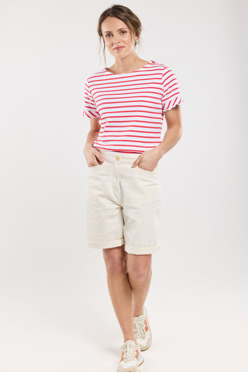 Ruffled Breton striped shirt - lightweight cotton - Armor-lux - 3