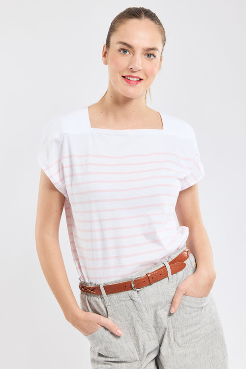 Marinière col bateau - coton léger - Armor-lux - 1