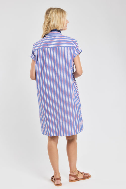 Gestreiftes Hemdblusenkleid – Baumwolle und Leinen - Armor-lux - 6