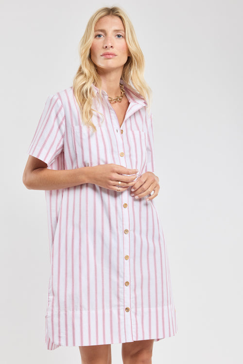 Striped shirt dress – cotton and linen - Armor-lux - 3