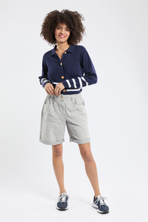 Shorts mit Gummizug - Baumwolle Leinen - Armor-lux - 1