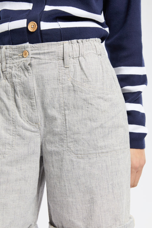 Shorts mit Gummizug - Baumwolle Leinen - Armor-lux - 2
