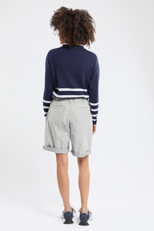 Shorts mit Gummizug - Baumwolle Leinen - Armor-lux - 3