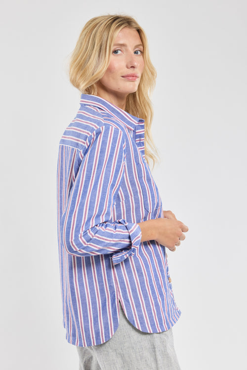 Chemise rayée - coton et lin - Armor-lux - 5