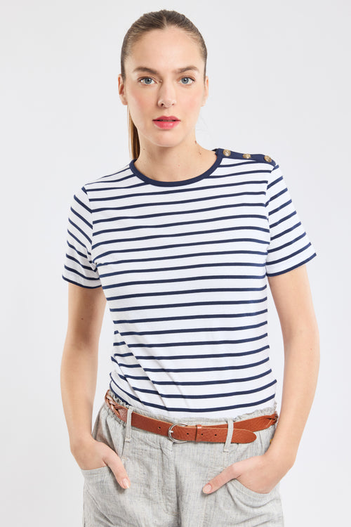 Gestreiftes T-Shirt - leichte Baumwolle - Armor-lux - 3