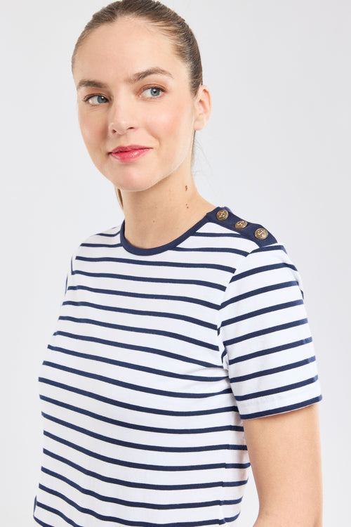 Gestreiftes T-Shirt - leichte Baumwolle - Armor-lux - 2