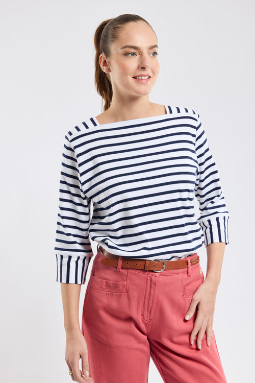 Marinière col bateau - coton rustique - Armor-lux - 1