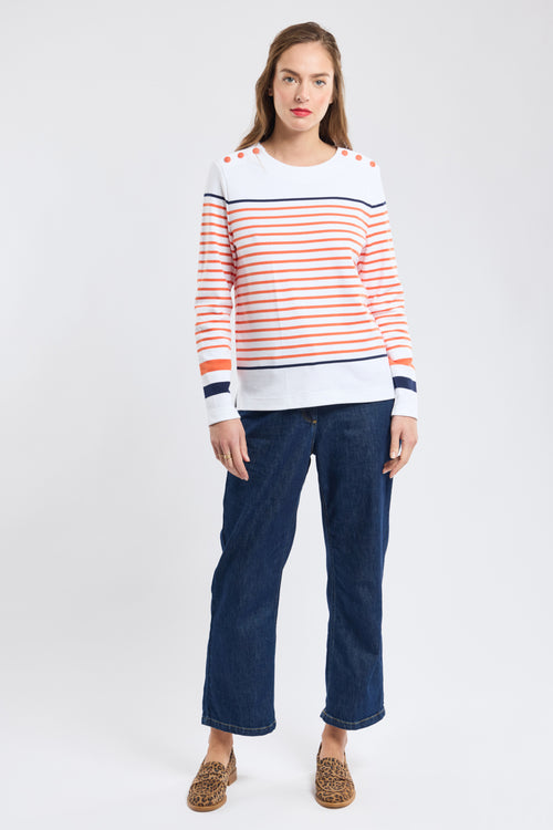 Breton striped shirt with elbow patches - thick cotton - Armor-lux - 6