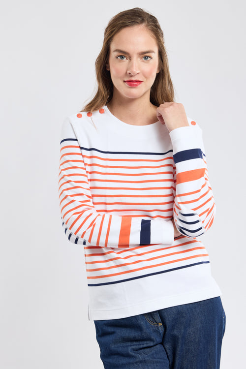 Breton striped shirt with elbow patches - thick cotton - Armor-lux - 3