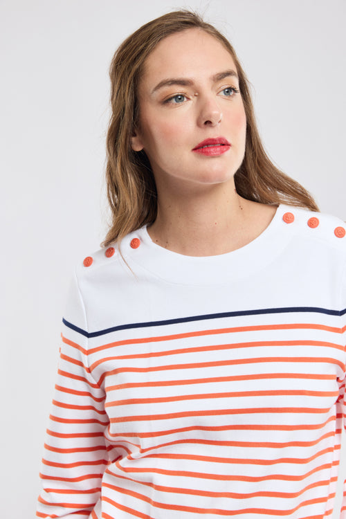 Breton striped shirt with elbow patches - thick cotton - Armor-lux - 2