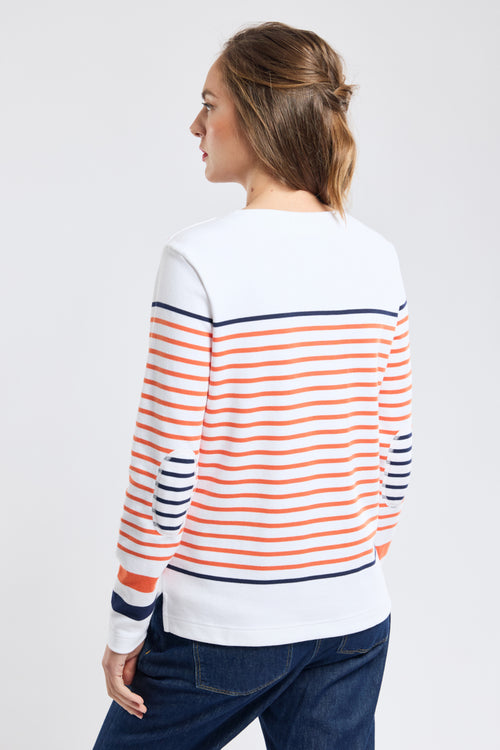 Breton striped shirt with elbow patches - thick cotton - Armor-lux - 4