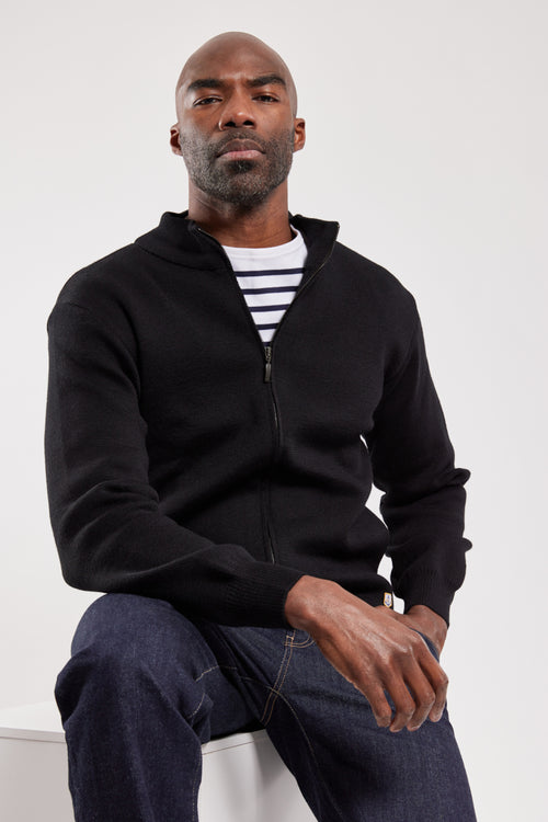 Full zip cardigan - wool - Armor-lux - 1