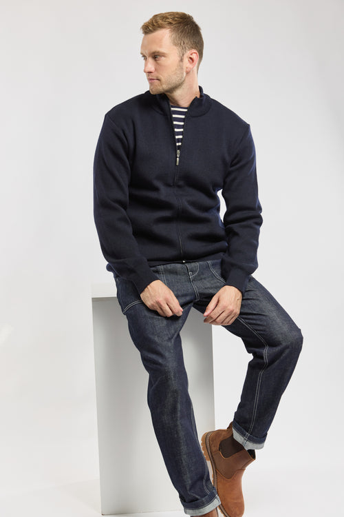 Full zip cardigan - wool - Armor-lux - 1