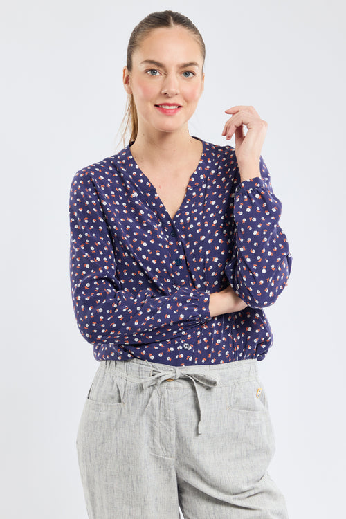 Blouse fleurie - cupro - Armor-lux - 2