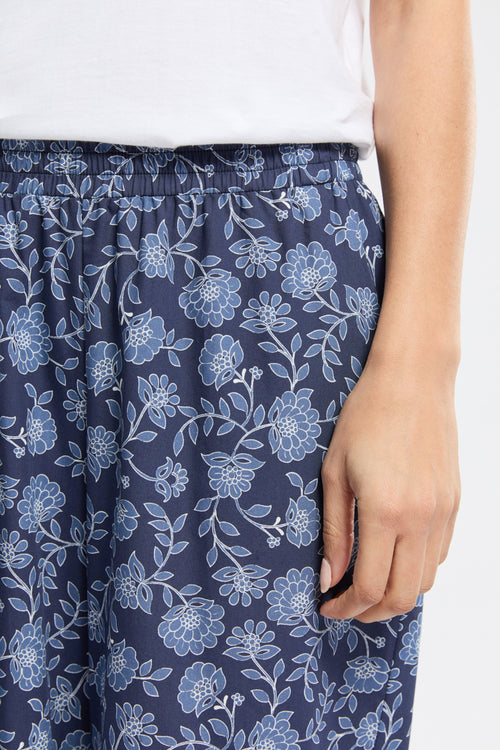 Blue flower pattern pyjamas - cotton - Armor-lux - 4