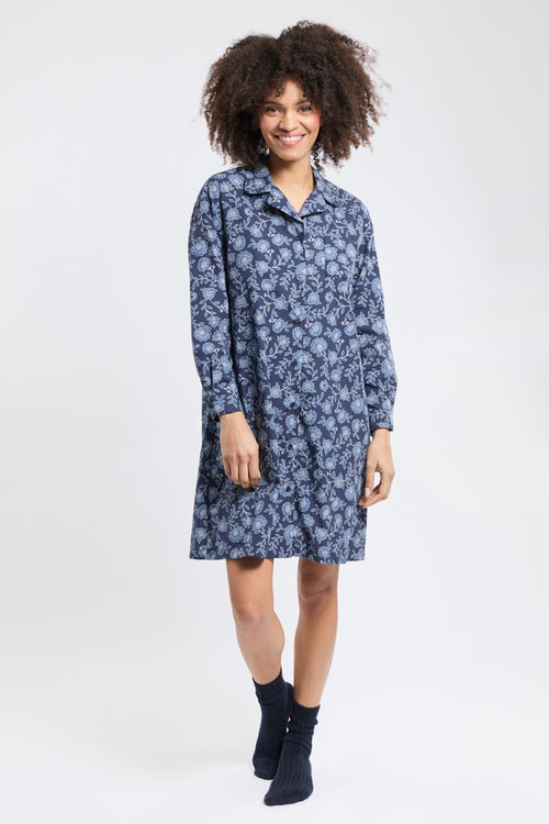 Liquette mit blauem Blumenmuster - Baumwolle - Armor-lux - 3